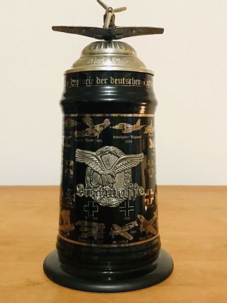 Ww - Team Old German Deutschland Limited Edition Pewter Top Beer Stein Wwii Plane