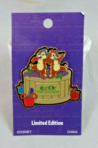 Walt Disney World Pin - Epcot Food And Wine Festival 2004 - Chip And Dale