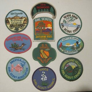Girl Scout,  Group Of 10 Girl Scout Patches