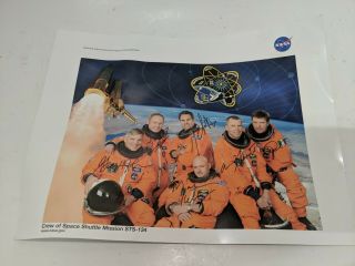 Nasa Sts - 134 Crew Portrait With Signatures - - 2 - Sided Lithograph 8 - 1/2 " X 11 "