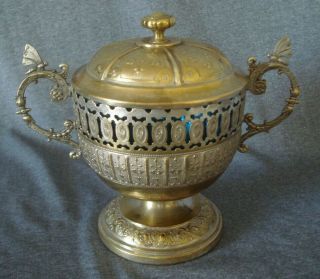 Vintage Art Nouveau Wmf Silver Plated Sugar Bowl