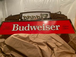Vintage Budweiser Clydesdale Pool Table Light Lamp Brand