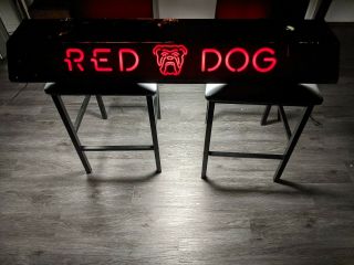 Rare Red Dog Beer 48 " Pool Table Light Hanging Lighted Bar Sign Vintage