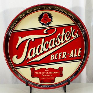 Tadcaster Beer - Ale Tin Litho Beer Serving Tray Worcester Massachusetts Mass Ma