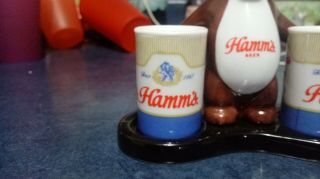 2006 HAMM ' S BEER BROWN BEAR CHEF BBER CAN SALT AND PEPPER SHAKERS AWESOME 2