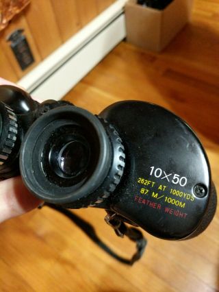Vintage Tasco Binoculars Model 216 10x50 Feather Weight: Cleaned & Lubed 3