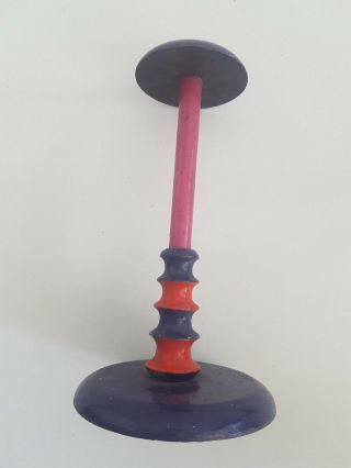 Tall 2 vintage turned wood hat/stand wooden shop display 17.  32/15.  16 inch 3
