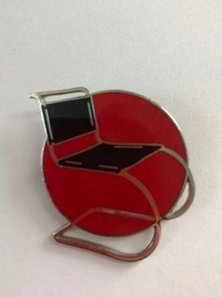 Mies Van Der Rohe Mr Side Chair Pin (enamel Cloisonne/vintage By Acme Studios)