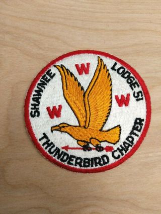 Vintage Boy Scout Patch Shawnee Lodge 51 Thunderbird Chapter Www 60 