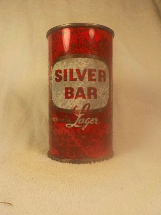Silver Bar Lager Red Set Can From Tampa Florida Flat Top Old Beer Can