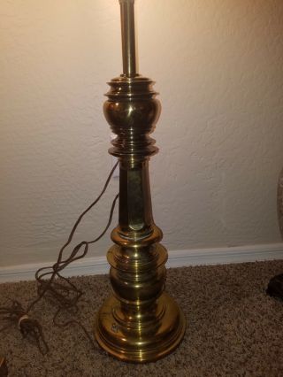 Vintage Stiffel Tall Brass Lamp Mid Century Hollywood Regency Style