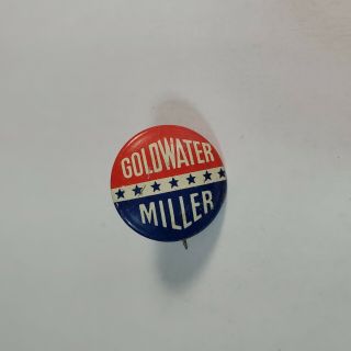 Goldwater Miller Political Presidential Campaign 3/4 " Pinback Button 1964