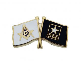 Blue Lodge Masonic Usa United States U.  S.  Army Flag Freemason Lapel Pin
