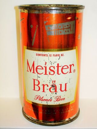 Meister Brau " Baseball Series Can " (usbc Book 95/26) Flat Top Beer Can V995