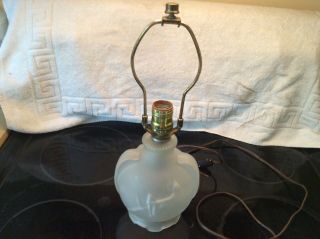Vintage 1920 Art Deco Frosted Table Lamp Nude Woman Base Only