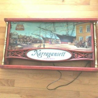 Narragansett Beer Cranston Ri Lighted Ship Wall Sign Fine