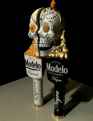 Modelo Especial / Negra Day Of The Dead Sugar Skull Beer Tap Handle Kegerator