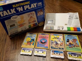 Vintage 1984 Playskool Electronic Talk N Play System With Books And Tapes