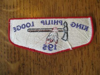 Boy Scout OA King Phillips Lodge 195 S1 First Flap Greater Boston Council,  MA 2