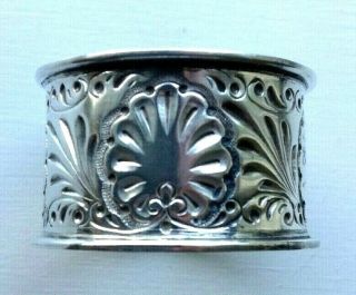 Antique Sterling Silver Arts And Crafts Napkin Ring James Deakin Chester 1901