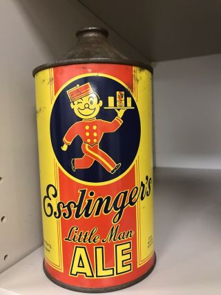 Esslinger’s Little Man Ale Quart Cone Top Beer Can