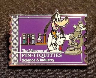 Rare 2009 Disney Wdw Museum Of Pin - Tiquities Event Goofy Stamp Set Pin Le 1400