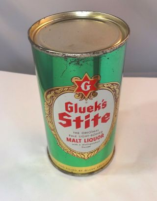 Glueks Stite 12oz Vintage Flat Top Beer Can