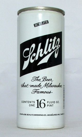 Schlitz Beer 16 Oz.  Pull Top Beer Can - Milwaukee,  Wi - Usbc 224 - 24 Test Can