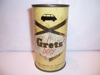 1957 Gretz Flat Top Beer Can Brewed In Philadelphia,  Pa Fiat 600 Multipla