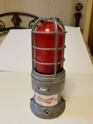 Budweiser Nhl Red Light Goal Lamp Battery Operated Hockey Room Wifi Sound Light