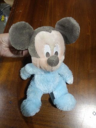 Disney Parks Baby Mickey Mouse Premium - Soft Rattle Plush Doll Toy 9 "