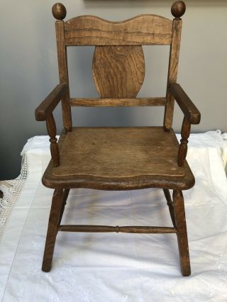 Antique Arts And Crafts Child’s Commode Chair Antique Doll Chair