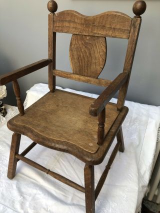 Antique Arts And Crafts Child’s Commode Chair Antique Doll Chair 2