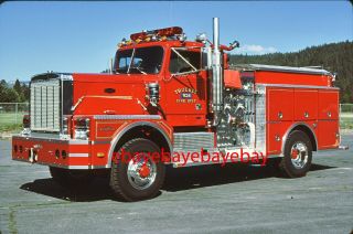 Fire Apparatus Slide,  Engine 924,  Truckee / Ca,  1986 Autocar 4x4 / Van Pelt
