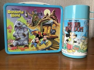 Vintage Walt Disney Magic Kingdom Lunchbox And Thermos