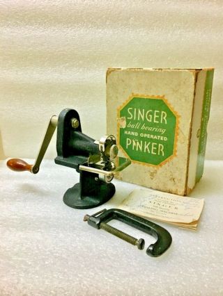 Singer Pinker Vintage Ball Bearing Hand Operated W Box