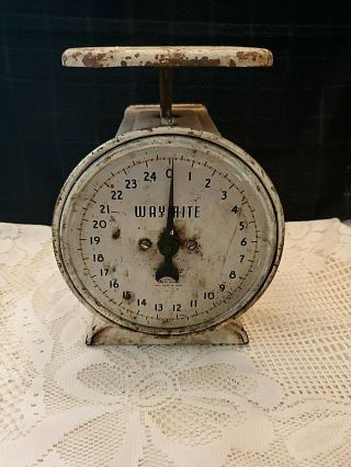 Vintage Way Rite Hanson Scale Co.  Household Scale Up To 25 Lb.