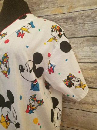 Vintage Mickey Mouse USA Character Print Nightgown Sleep Shirt Sleepwear S/M 3