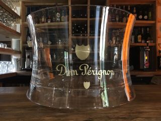Dom Perignon Champagne Ice Bucket Bowl Day Party Bar Clear Transparent Magnum