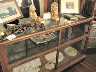 Antique Victorian,  Store Counter Showcase,  Mercantile Cabinet,  OAK Circa 1895 2