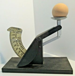 Vintage Egg Scale,  Unique Brand Specialty Mfg Co,  St Paul Mn,  W/ Wooden Egg.