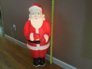 Vintage Union Products Lighted Blow Mold 33 " Santa With Light Cord Yard Decor