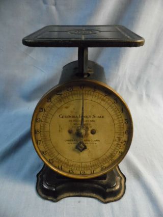 Vintage Columbia Family Scale 24 Pounds By Ozs,  Landers,  Fray & Clark