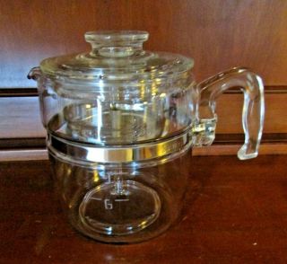 Vintage Pyrex Flameware Glass 9 Cup Coffee Pot Percolator 7759 Complete
