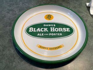 Porceline Black Horse Ale Beer Tray In