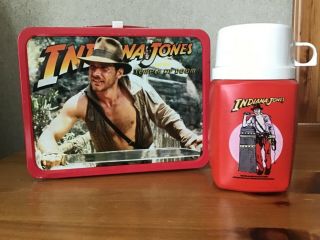 Vintage Indiana Jones Lunchbox And Thermos