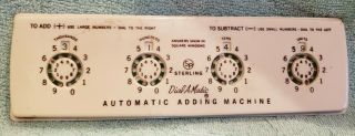 Mid Century Sterling No.  565,  Automatic Adding Machine,  Dial - A - Matic