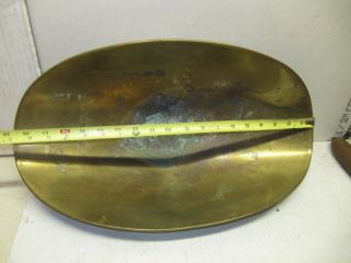 Large Antique Brass Scale Scoop Pan Tray 19 " Long