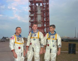 Ed White,  Gus Grissom & Roger Chafeee Apollo 1 Astronauts - 8x10 Photo (ep - 443)