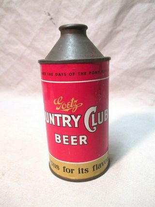 Vintage Goetz Country Club Beer Cone Top Can St.  Joseph Missouri